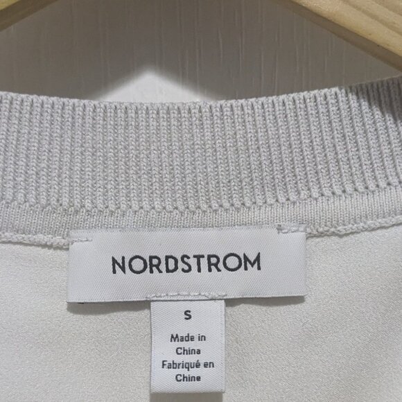 Nordstrom | Pleat back sleeveless top in Ivory Cloud - Picture 2 of 7